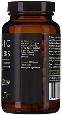پسیلیوم هاسک کیکی هلث | منبع مناسب فیبر غذایی | غنی از ریزمغذی ها | برای افزودن حجم ارزشمند به رژیم غذایی شما | ضروری برای هضم سالم | 120 کپسول گیاهی
