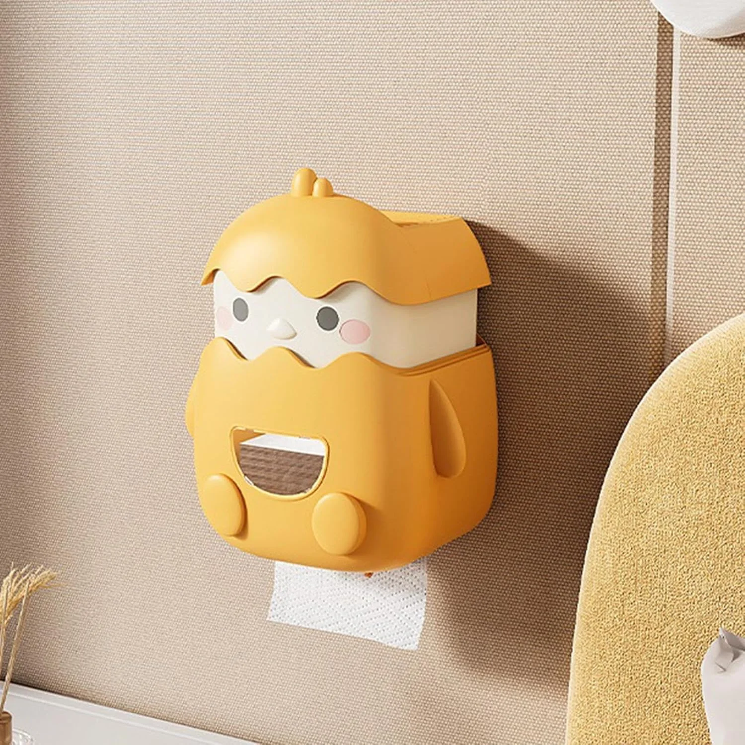 جا دستمال کاغذی، جعبه نگهداری دستمال مرطوب آشپزخانه | محفظه نگهداری دستمال کاغذی بدون نیاز به سوراخ کاری برای ورودی میز کار، اتاق نشیمن، آشپزخانه، حمام