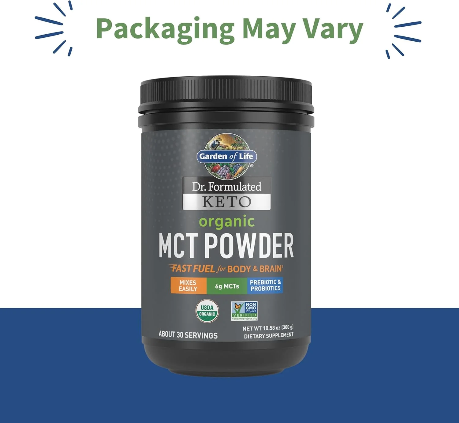 پودر MCT ارگانیک کتو Garden of Life Dr. Formulated - 30 سروینگ، 6 گرم MCT از نارگیل به همراه فیبر پریبیوتیک و پروبیوتیک، دارای گواهی ارگانیک، غیر GMO، وگان، بدون گلوتن، کتوژنیک و پالئو پودر MCT ارگانیک کتو Garden of Life Dr. Formulated - 30 سروینگ، 6 گرم MCT از نارگیل به همراه فیبر پریبیوتیک و پروبیوتیک، دارای گواهی ارگانیک، غیر GMO، وگان، بدون گلوتن، کتوژنیک و پالئو
