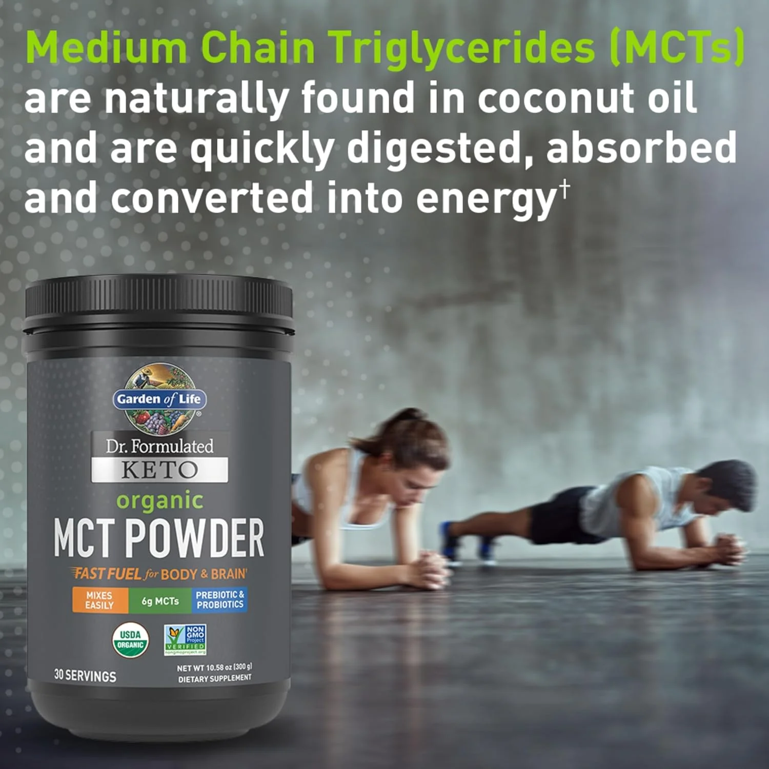 پودر MCT ارگانیک کتو Garden of Life Dr. Formulated - 30 سروینگ، 6 گرم MCT از نارگیل به همراه فیبر پریبیوتیک و پروبیوتیک، دارای گواهی ارگانیک، غیر GMO، وگان، بدون گلوتن، کتوژنیک و پالئو پودر MCT ارگانیک کتو Garden of Life Dr. Formulated - 30 سروینگ، 6 گرم MCT از نارگیل به همراه فیبر پریبیوتیک و پروبیوتیک، دارای گواهی ارگانیک، غیر GMO، وگان، بدون گلوتن، کتوژنیک و پالئو