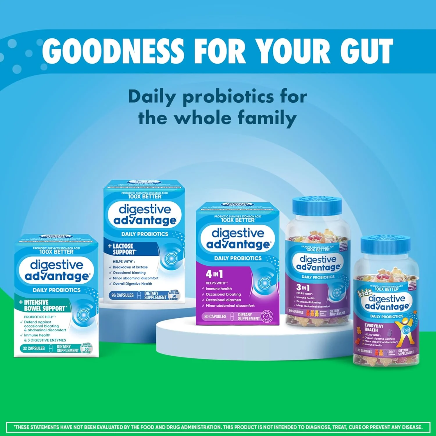 پاستیل فیبر پری بیوتیک Digestive Advantage + پروبیوتیک برای سلامت دستگاه گوارش، پاستیل های روزانه برای زنان و مردان، مکمل گوارشی برای تنظیم و سلامت روده، 60 عدد با طعم توت فرنگی