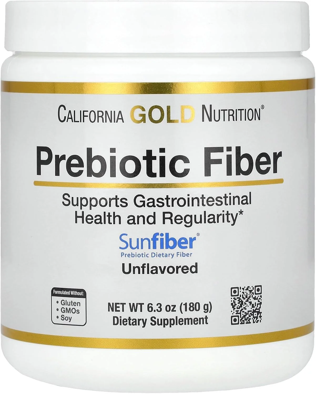 California Gold Nutrition, Prebiotic Fiber, 6.3 oz (180 g)