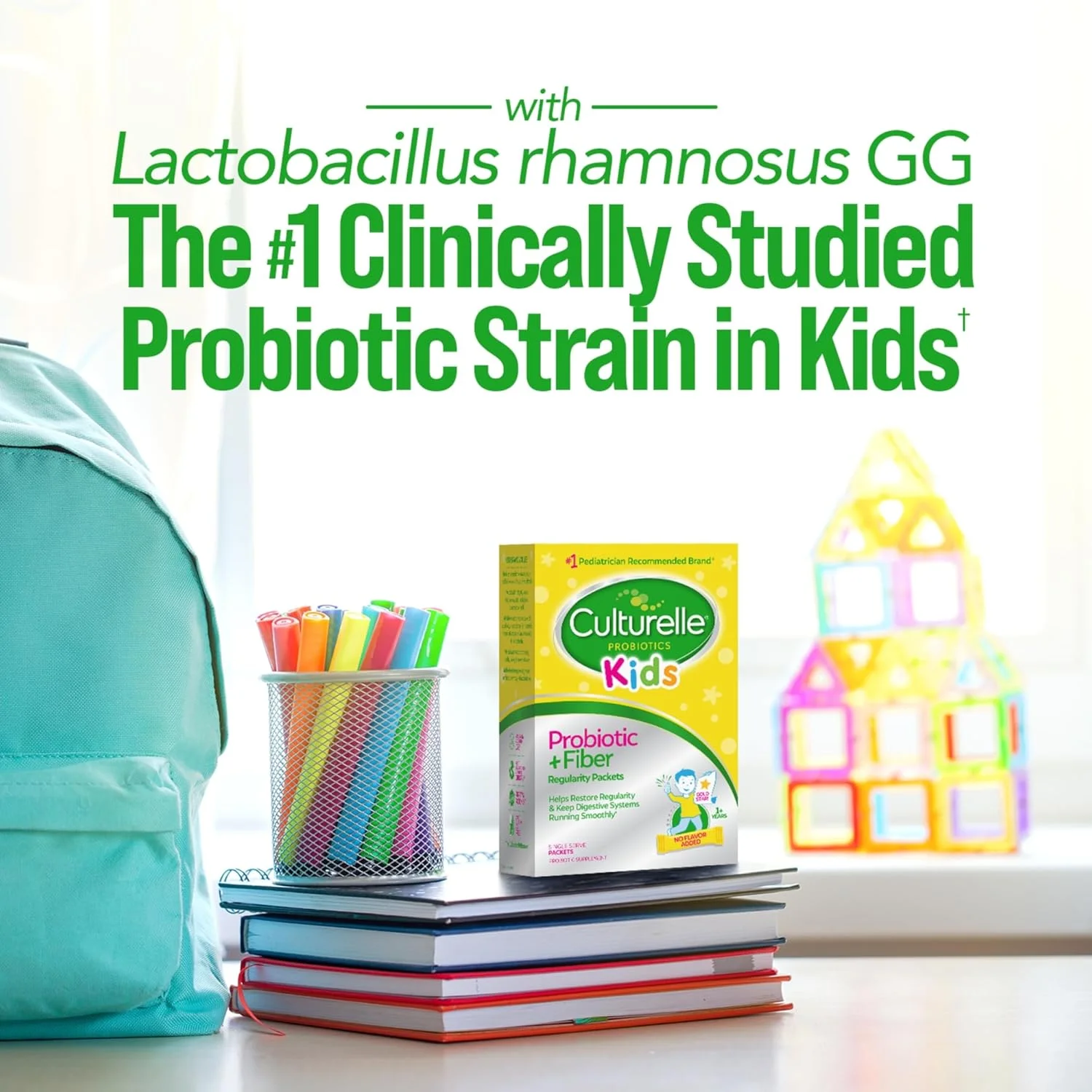 Culturelle Kids Probiotic + Fiber Packets (Ages 3+) - 24 Count - Digestive Health & Immune Support - Helps Restore Regularity (Packaging may vary) Culturelle Kids Probiotic + Fiber Packets (Ages 3+) - 24 Count - Digestive Health & Immune Support - Helps Restore Regularity (Packaging may vary)