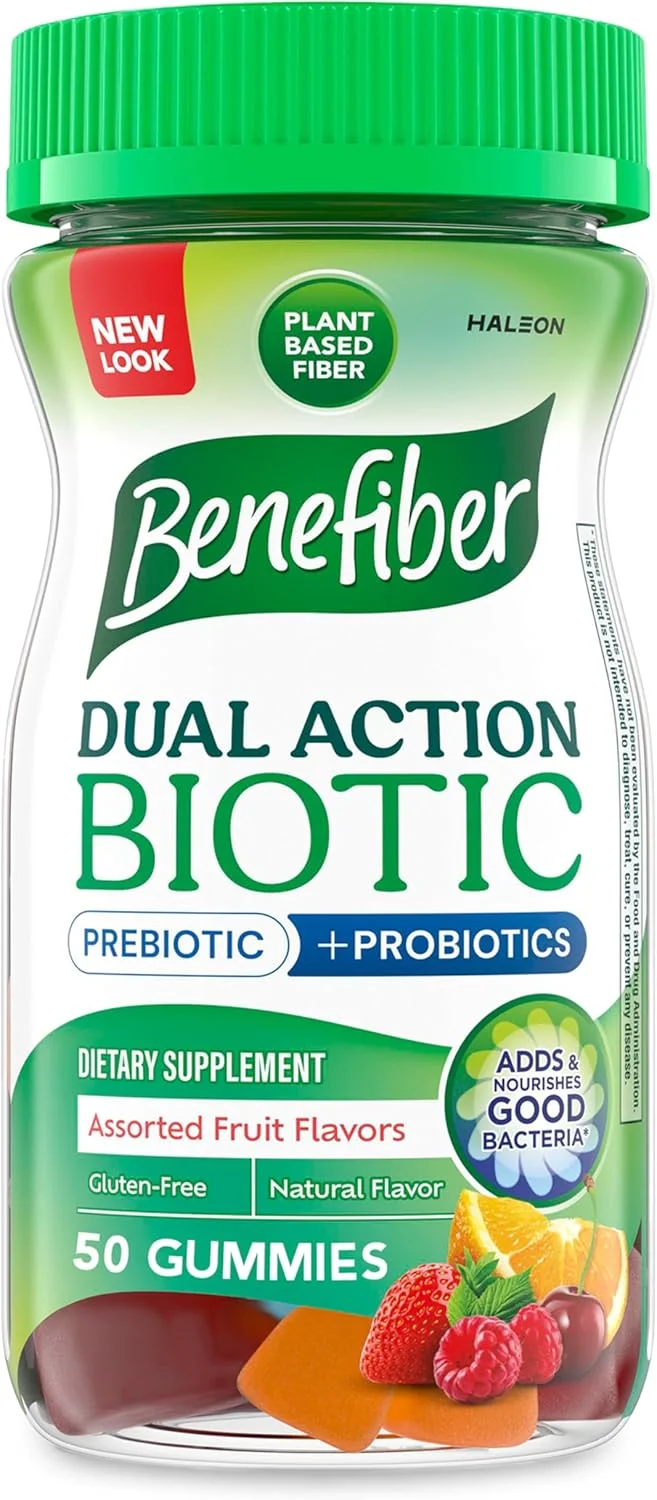 پاستیل مکمل فیبر پریبیوتیک Benefiber برای سلامت دستگاه گوارش به همراه پروبیوتیک، پاستیل فیبر برای بزرگسالان، طعم میوه های متنوع - 50 عدد پاستیل مکمل فیبر پریبیوتیک Benefiber برای سلامت دستگاه گوارش به همراه پروبیوتیک، پاستیل فیبر برای بزرگسالان، طعم میوه های متنوع - 50 عدد