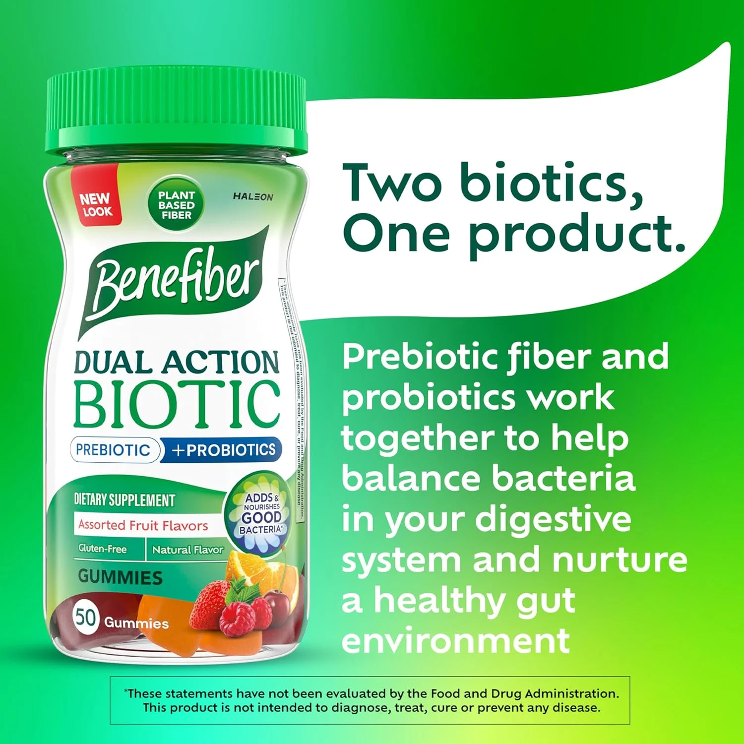 پاستیل مکمل فیبر پریبیوتیک Benefiber برای سلامت دستگاه گوارش به همراه پروبیوتیک، پاستیل فیبر برای بزرگسالان، طعم میوه های متنوع - 50 عدد پاستیل مکمل فیبر پریبیوتیک Benefiber برای سلامت دستگاه گوارش به همراه پروبیوتیک، پاستیل فیبر برای بزرگسالان، طعم میوه های متنوع - 50 عدد