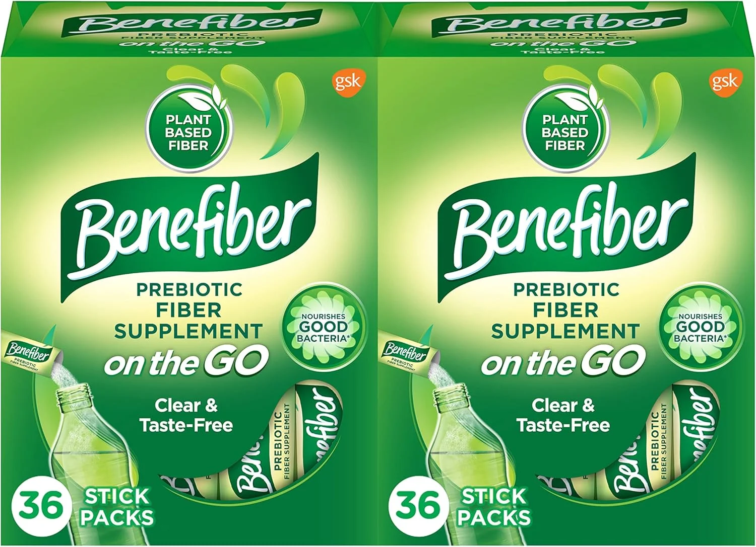 پودر مکمل فیبر پریبیوتیک Benefiber On The Go برای سلامت دستگاه گوارش، پودر فیبر روزانه، بستههای چوبی پودر بدون طعم - 36 عدد (بسته 2 عددی) پودر مکمل فیبر پریبیوتیک Benefiber On The Go برای سلامت دستگاه گوارش، پودر فیبر روزانه، بستههای چوبی پودر بدون طعم - 36 عدد (بسته 2 عددی)