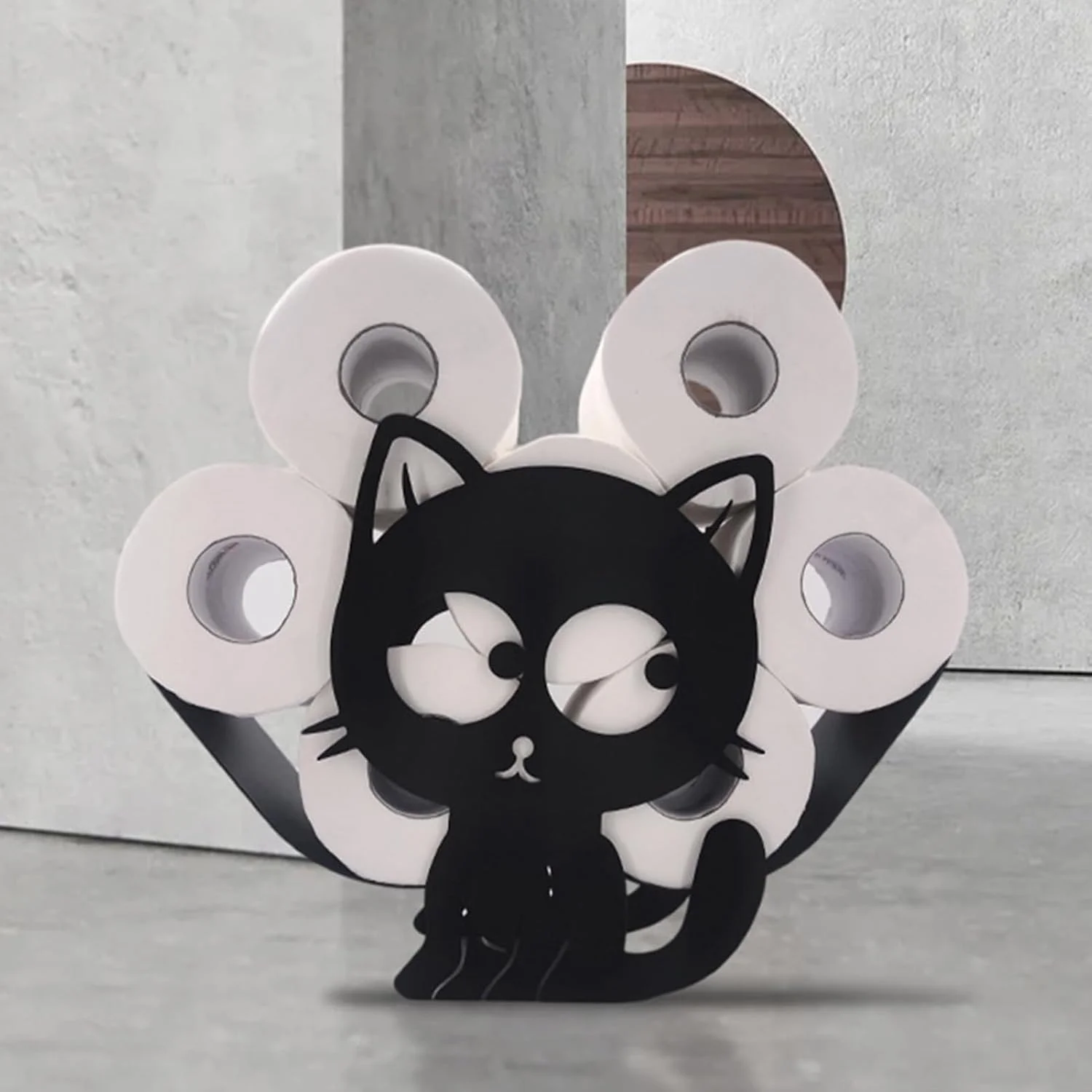 پایه نگهدارنده دستمال توالت طرح گربه، نگهدارنده کاربردی دستمال کاغذی، پخش کننده خلاقانه تزئینی صرفه جویی در فضا برای استفاده بهداشتی در خانه، آشپزخانه، حمام، خانه های روستایی، کلبه، پیشخوان و فضاهای کوچک