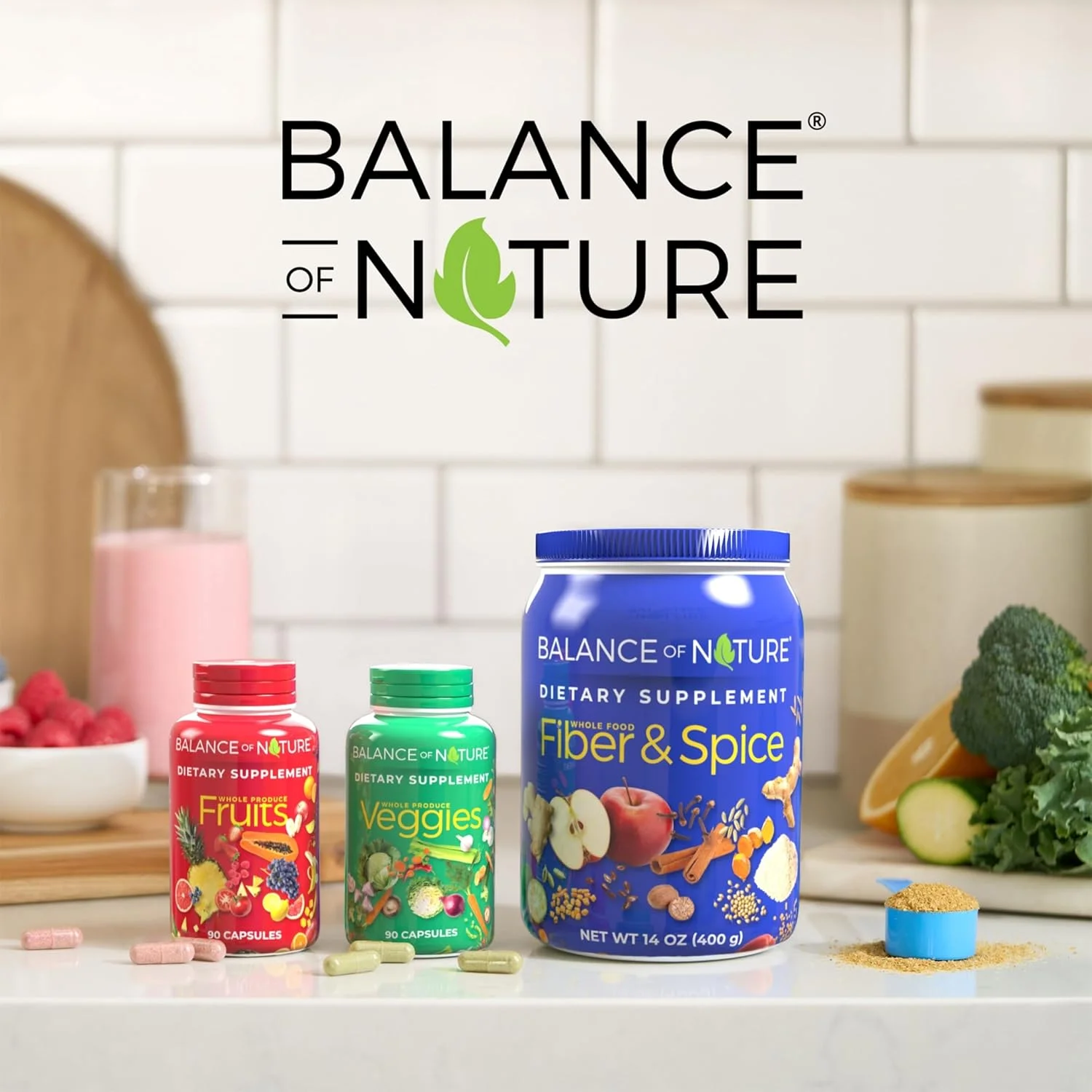 مکمل میوه و سبزیجات Balance of Nature - مواد تشکیل دهنده میوه و سبزیجات کامل برای زنان، مردان و کودکان - 90 کپسول میوه، 90 کپسول سبزیجات - 1 ست مکمل میوه و سبزیجات Balance of Nature - مواد تشکیل دهنده میوه و سبزیجات کامل برای زنان، مردان و کودکان - 90 کپسول میوه، 90 کپسول سبزیجات - 1 ست