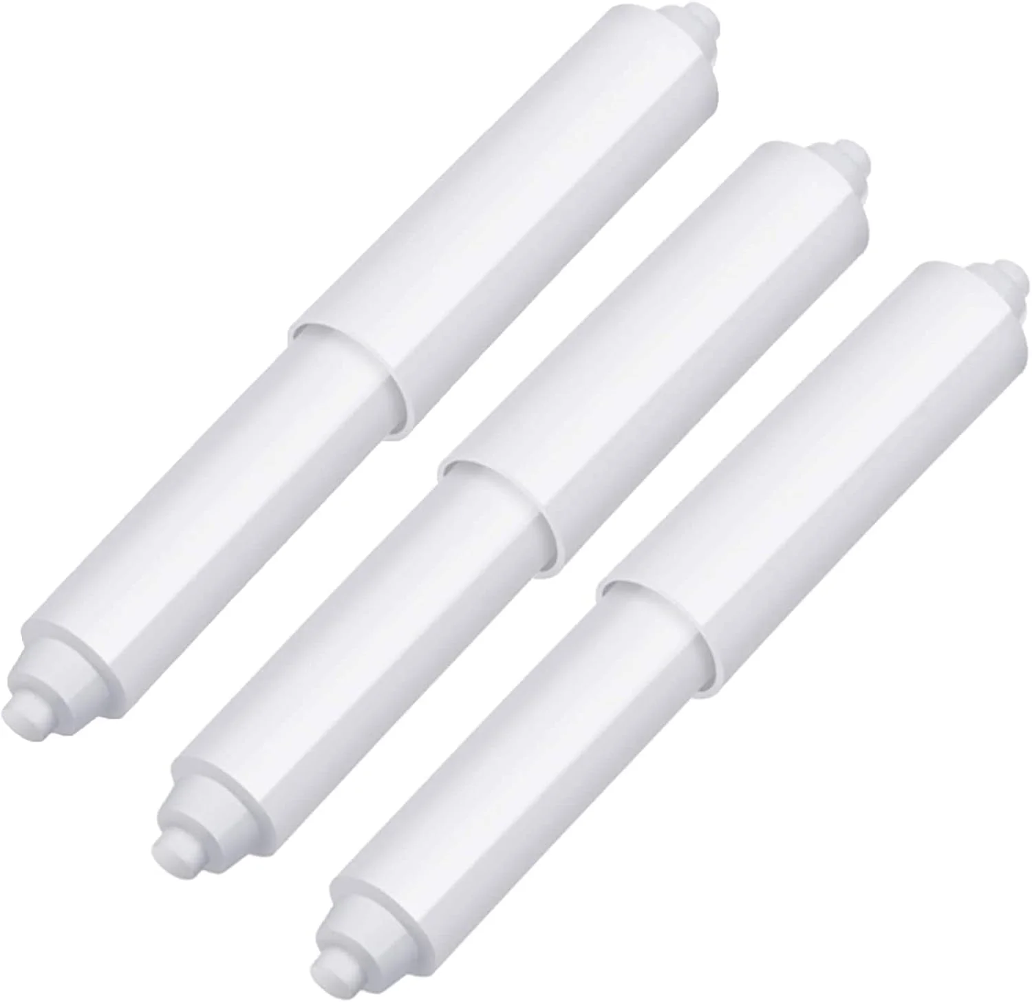 بیلا، جا دستمال کاغذی توالت پلاستیکی 3 تکه، پخش کننده دستمال کاغذی، جعبه دستمال کاغذی حمام، غلطک با فنر (سفید)