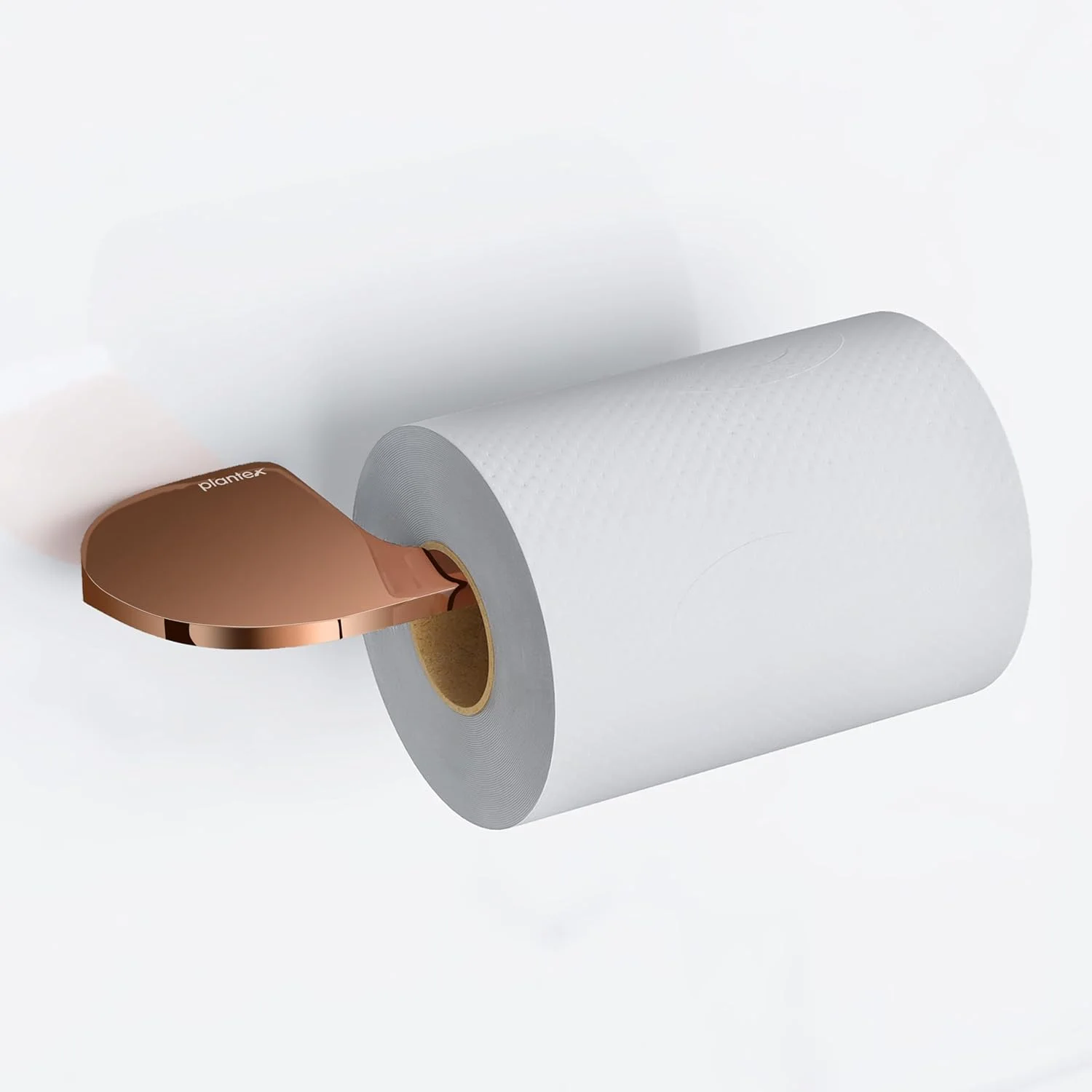 جا کاغذی توالت Plantex Smero از جنس برنج خالص، پایه نگهدارنده دستمال کاغذی برای سرویس بهداشتی/حمام - مدل Smart (طلایی رزگلد PVD)