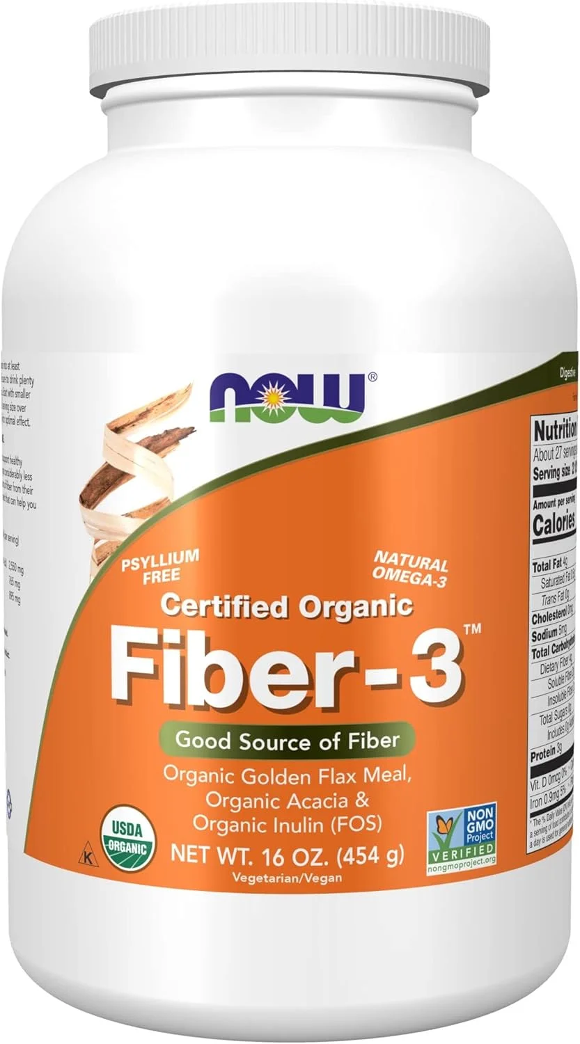فیبر ارگانیک Now Foods Fiber-3، ۴۵۴ گرم فیبر ارگانیک Now Foods Fiber-3، ۴۵۴ گرم