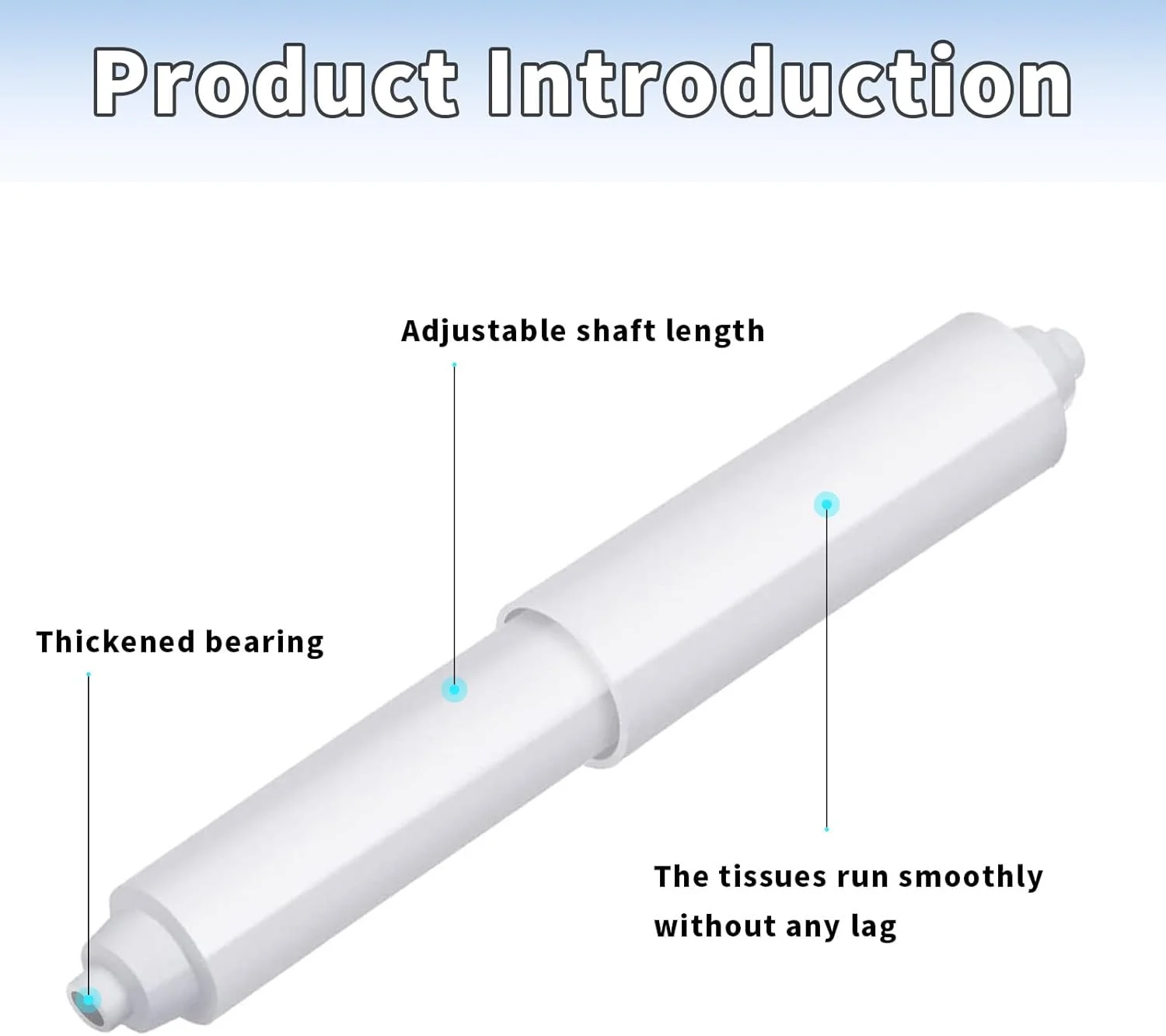 نگهدارنده رول دستمال توالت پلاستیکی 2 عددی، نگهدارنده کاغذ توالت، درج نگهدارنده رول توالت، درج فنری نگهدارنده رول توالت جایگزین فنر دوک نخ ریسی برای سرویس بهداشتی (سفید)