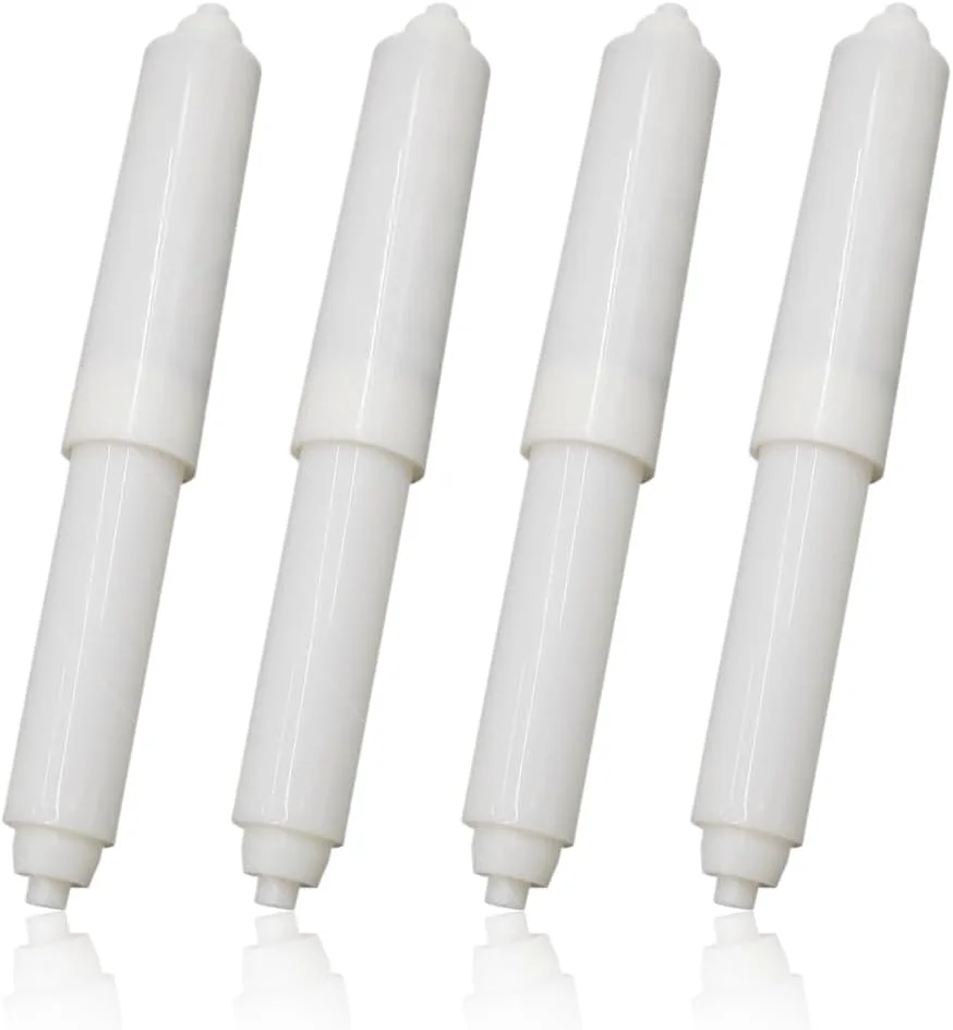 4 عدد نگهدارنده رول پلاستیکی با فنر، رول های کاغذ توالت، نگهدارنده کاغذ توالت، قطعات یدکی برای نگهدارنده رول حمام