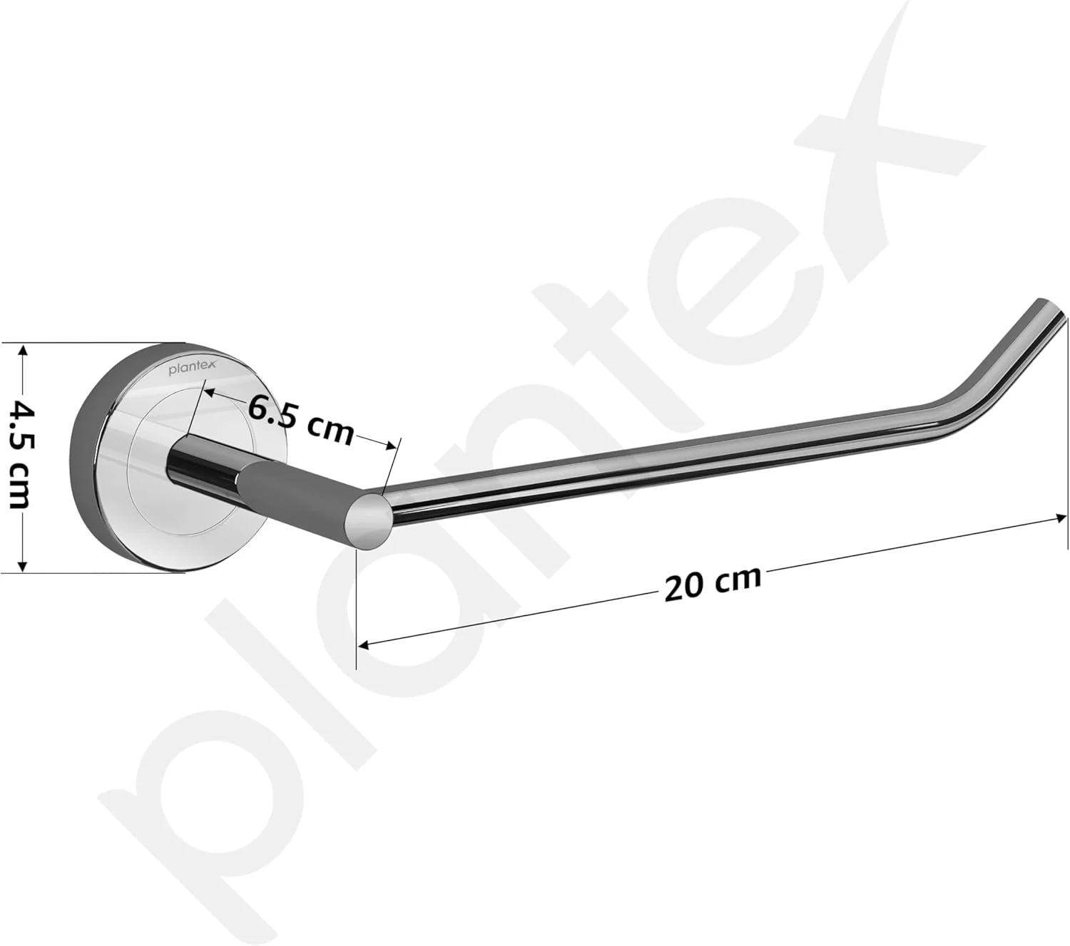 جا دستمال کاغذی رولی استیل ضد زنگ Plantex / نگهدارنده دستمال کاغذی توالت / جا رولی توالت برای لوازم جانبی حمام (کروم)