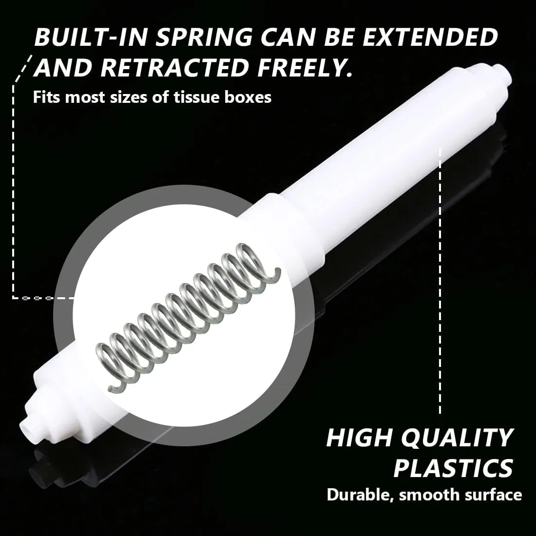 4 عدد نگهدارنده رول پلاستیکی با فنر، رول های کاغذ توالت، نگهدارنده کاغذ توالت، قطعات یدکی برای نگهدارنده رول حمام