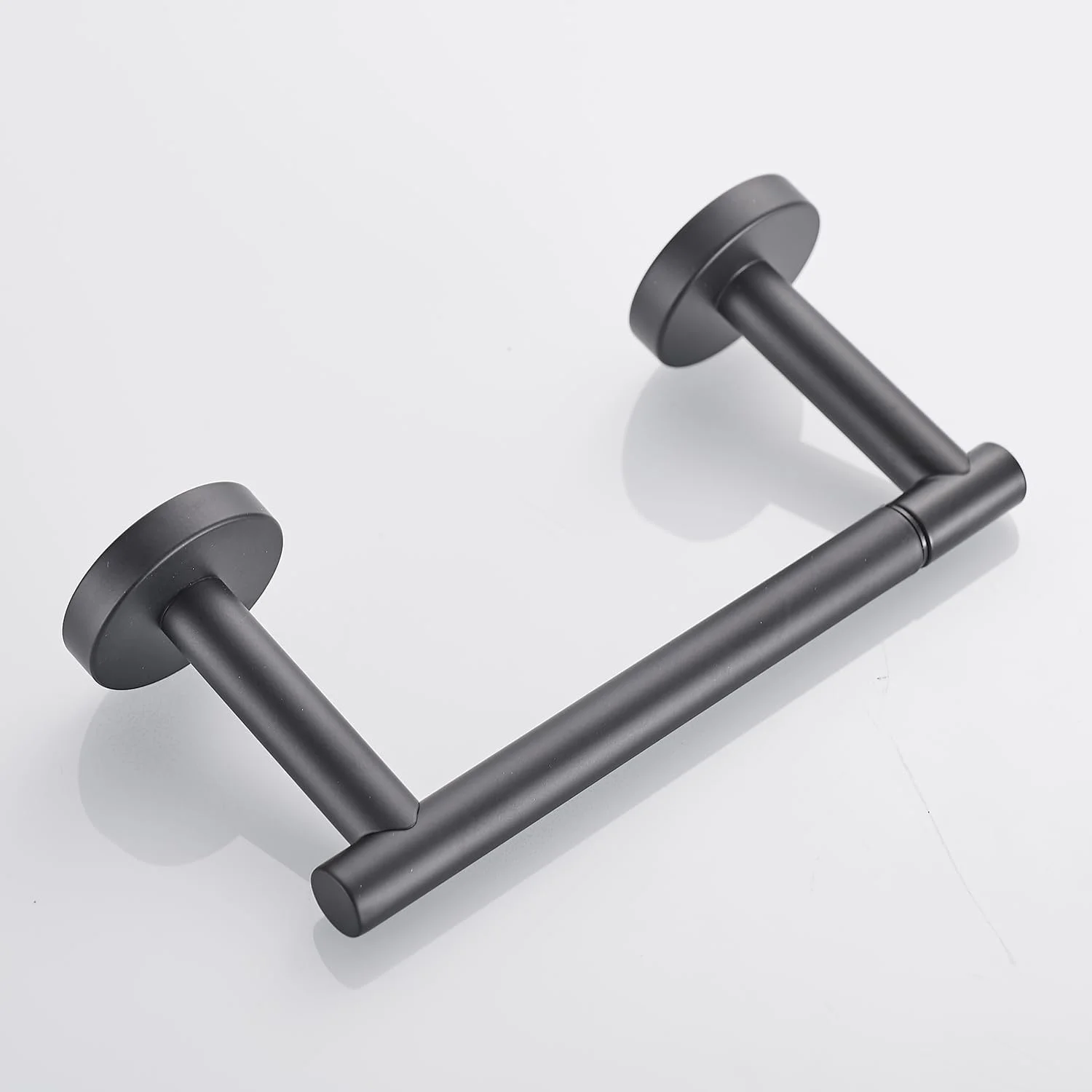 جا دستمال کاغذی توالت چرخشی، پخش کننده رول بزرگ توالت، جا دستمال کاغذی استیل ضد زنگ مدرن برای حمام، استفاده تجاری و RV، نصب شده روی دیوار (مشکی مات)