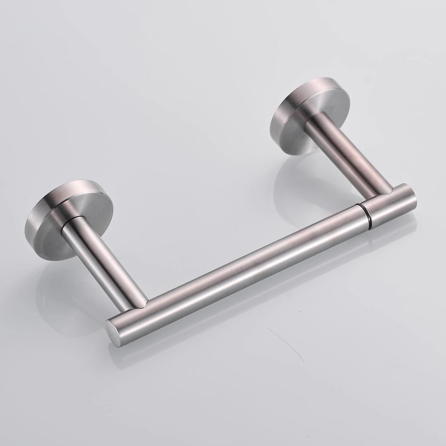 جا دستمال کاغذی توالت محوری، پخش کننده رول بزرگ توالت، جا دستمال کاغذی استیل ضد زنگ مدرن برای حمام، استفاده تجاری و RV، نصب شده روی دیوار (نیکل برس خورده)