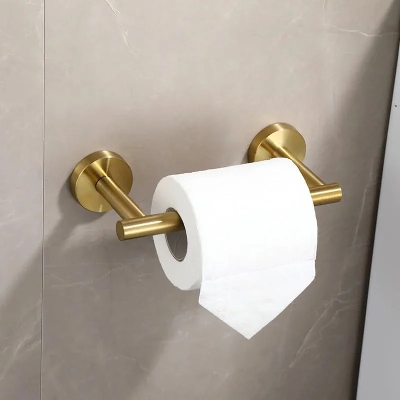 جا دستمال توالت طلایی، نگهدارنده رول دستمال کاغذی چرخشی، استیل ضد زنگ، سازمان دهنده دستمال توالت، آویز گردان دستمال توالت برای حمام، آشپزخانه، طراحی مدرن نصب شده روی دیوار