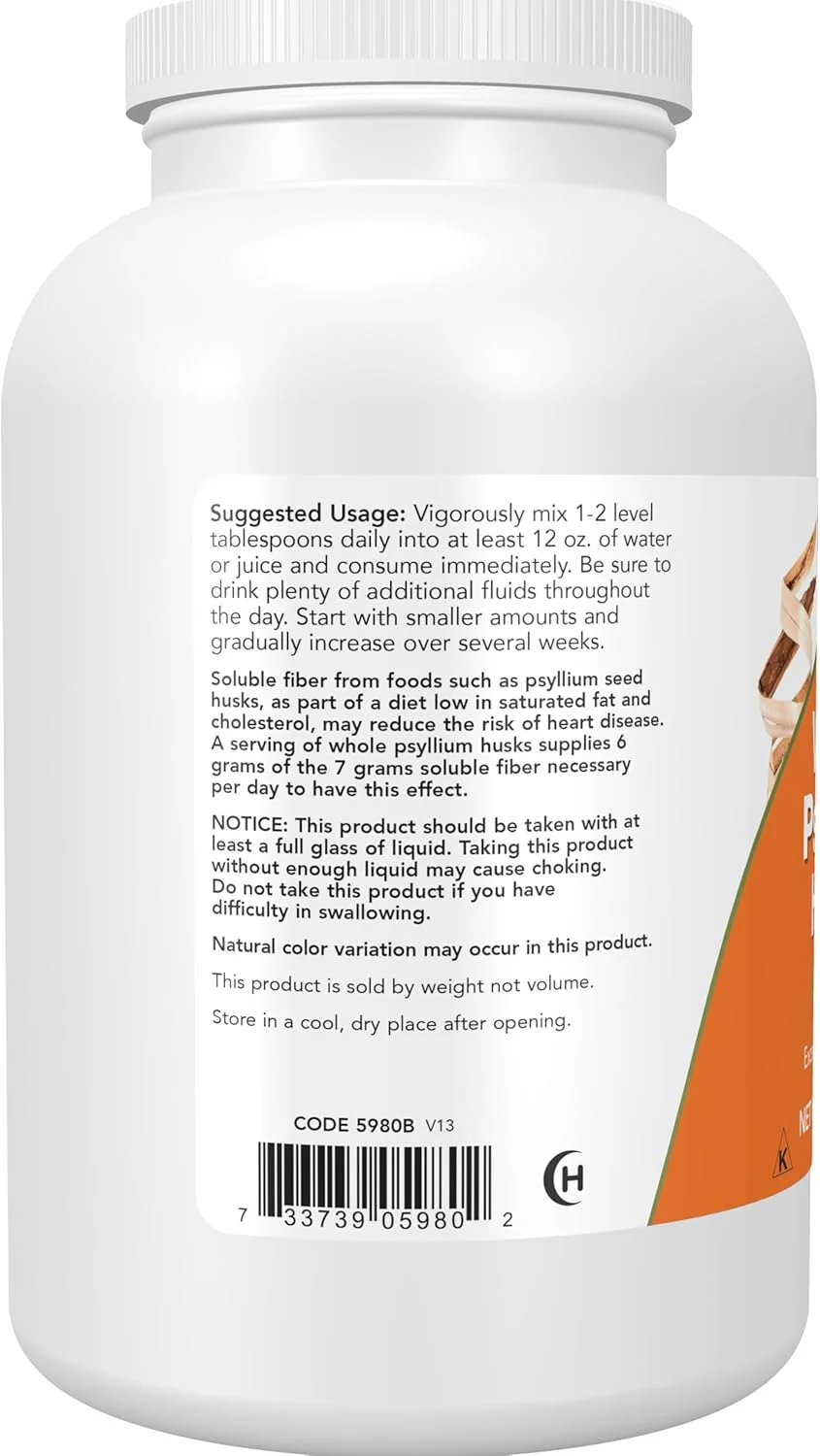 مکمل ناو، پوسته کامل پسیلیوم، تایید شده پروژه غیر GMO، فیبر محلول، 340 گرم