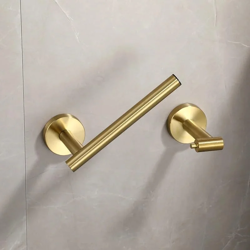 جا دستمال توالت طلایی، نگهدارنده رول دستمال کاغذی چرخشی، استیل ضد زنگ، سازمان دهنده دستمال توالت، آویز گردان دستمال توالت برای حمام، آشپزخانه، طراحی مدرن نصب شده روی دیوار