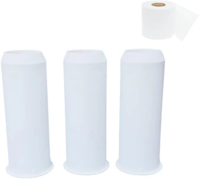 غلتک لغزنده دستمال توالت ParaBellum Designs TP Glide Roller - جایگزینی میله نگهدارنده دستمال توالت، درج بدون اصطکاک برای استفاده روان در حمام - ساخت آمریکا (بسته 3 عددی بزرگ)