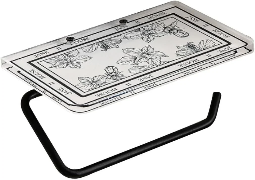 جا دستمال توالت طرح فرانسوی، قفسه ذخیره سازی کاربردی برای کافی شاپ ها، جا دستمال کاغذی چسبی، جا دستمال کاغذی دیواری، با قابلیت نصب با پانچ/بدون پانچ (B)