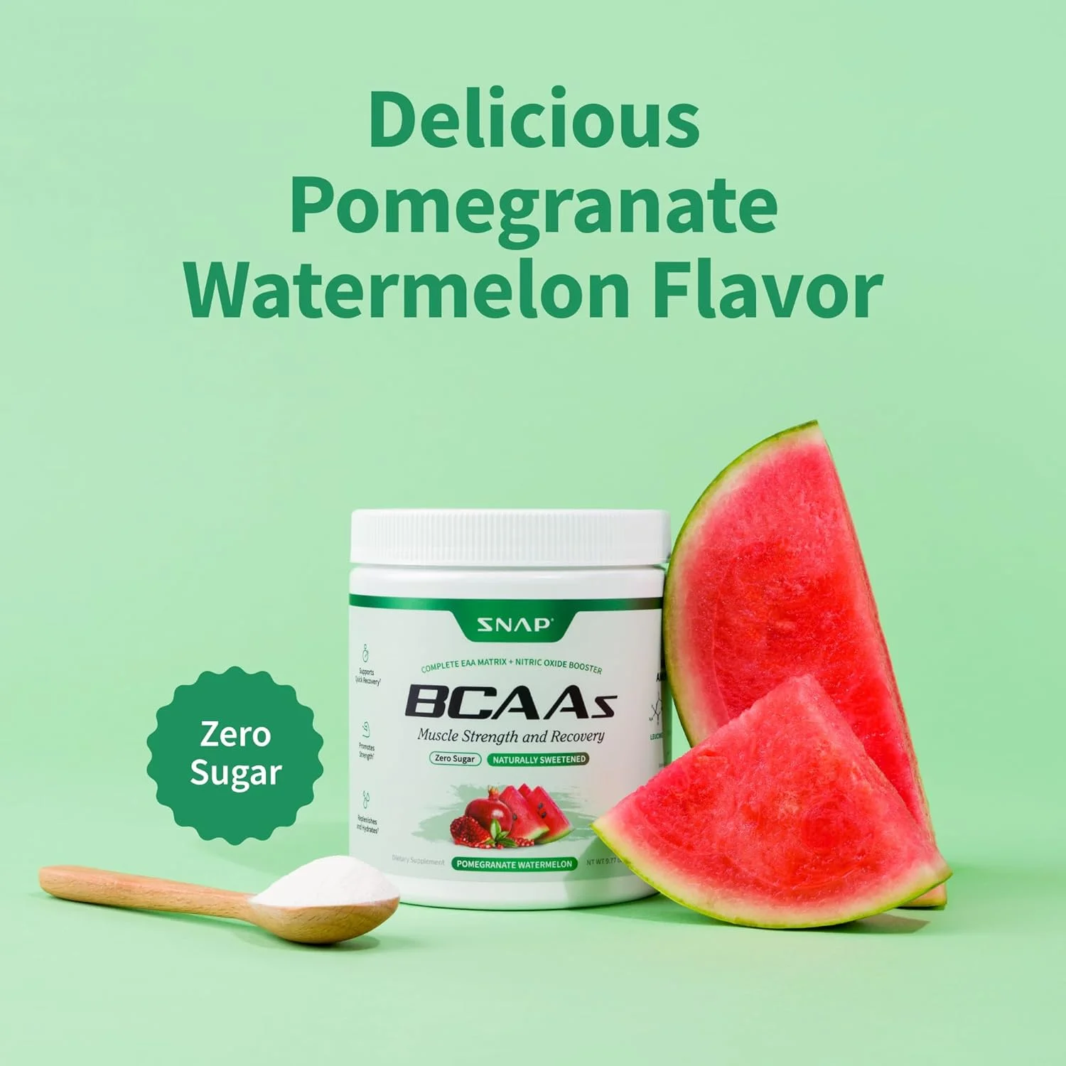 مکمل آمینو اسید ضروری BCAA گیاهی اسنپ ساپلمنت با تقویت کننده اکسید نیتریک | پودر قبل از تمرین، برای ریکاوری بعد از تمرین، قدرت عضلانی | مردان و زنان | انار هندوانه، 30 سروینگ مکمل آمینو اسید ضروری BCAA گیاهی اسنپ ساپلمنت با تقویت کننده اکسید نیتریک | پودر قبل از تمرین، برای ریکاوری بعد از تمرین، قدرت عضلانی | مردان و زنان | انار هندوانه، 30 سروینگ