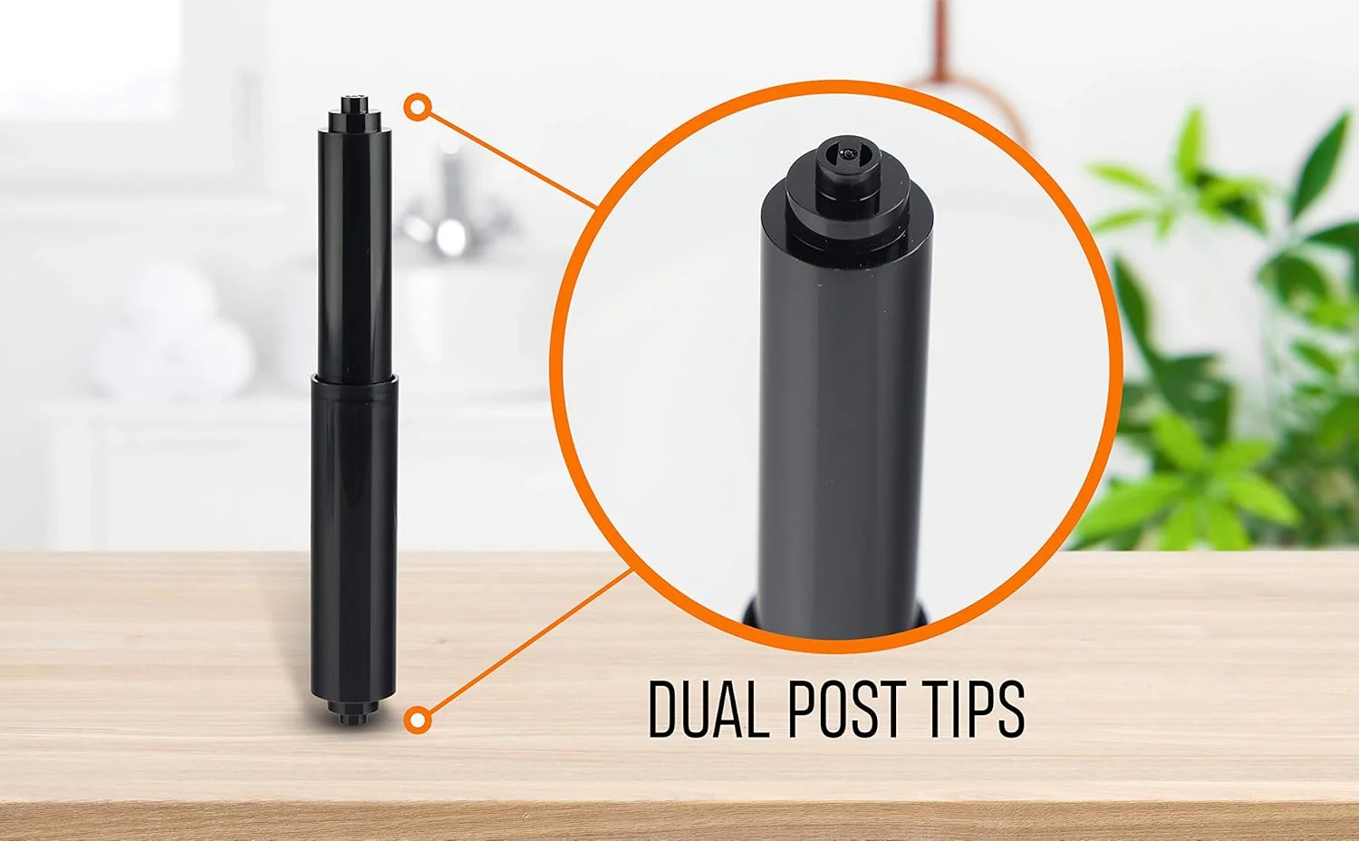 پایپینگ هات آرت ورکس PH جای دستمال توالت مدل SX-7952 - میله دستمال توالت مشکی - فنر جایگزین میله دستمال توالت