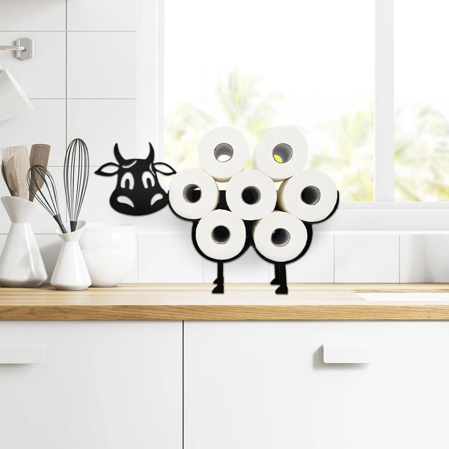 نگهدارنده دستمال کاغذی برای حمام - نگهدارنده دستمال توالت دیواری | قفسه ذخیره سازی ایستاده، سازمان دهنده ضد لغزش با طرح گوساله برای خانه، آپارتمان، مرکز اسپا