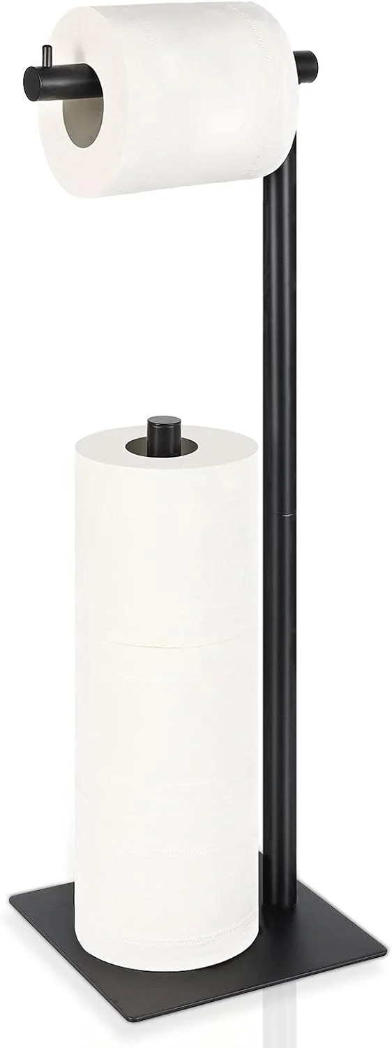 OYEAL Toilet Paper Stand Toilet Paper Roll Holder Stand Freestanding Toilet Paper Holder for Bathroom Toilet Tissue Storage Black Metal OYEAL Toilet Paper Stand Toilet Paper Roll Holder Stand Freestanding Toilet Paper Holder for Bathroom Toilet Tissue Storage Black Metal