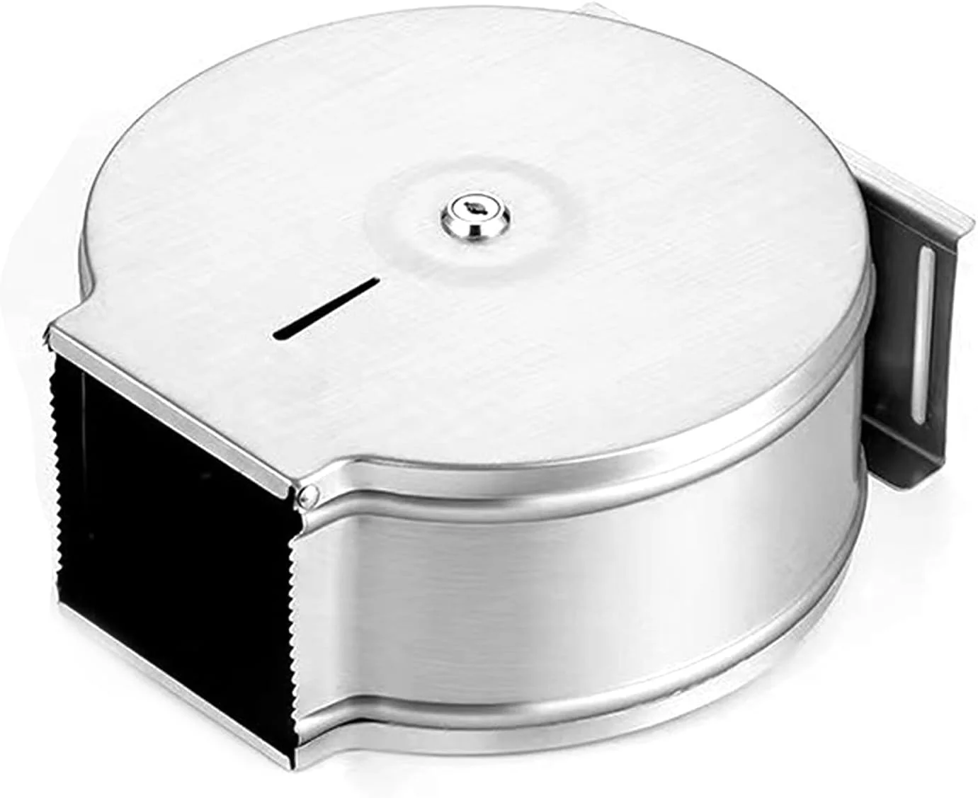 Oreilet Toilet Paper Holder, 304 Stainless Steel Tissue Dispenser, Tissue Holder,Wall Mount Round Toilet Paper for Bathroom,Commercial,Office,Restaurants,Hospitals,Schools (Silver with Shelf)