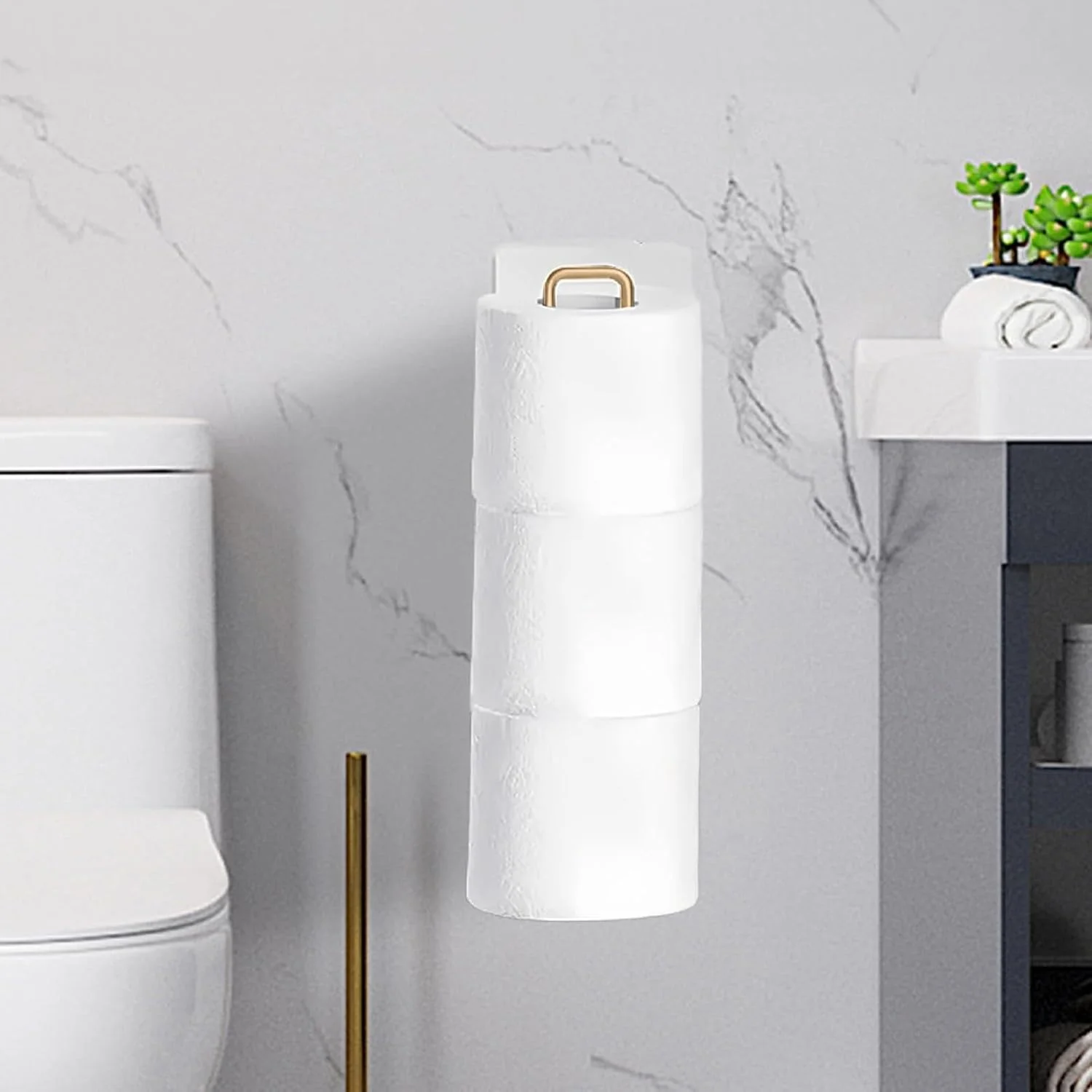 نگهدارنده دستمال توالت دیواری، قفسه ذخیره سازی و سازمان دهنده دستمال کاغذی رولی آهنی برای حمام، آشپزخانه، استفاده تجاری و عمومی، نگهدارنده رولی صرفه جویی در فضا