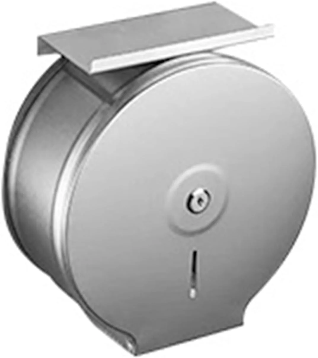 Oreilet Toilet Paper Holder, 304 Stainless Steel Tissue Dispenser, Tissue Holder,Wall Mount Round Toilet Paper for Bathroom,Commercial,Office,Restaurants,Hospitals,Schools (Silver with Shelf)