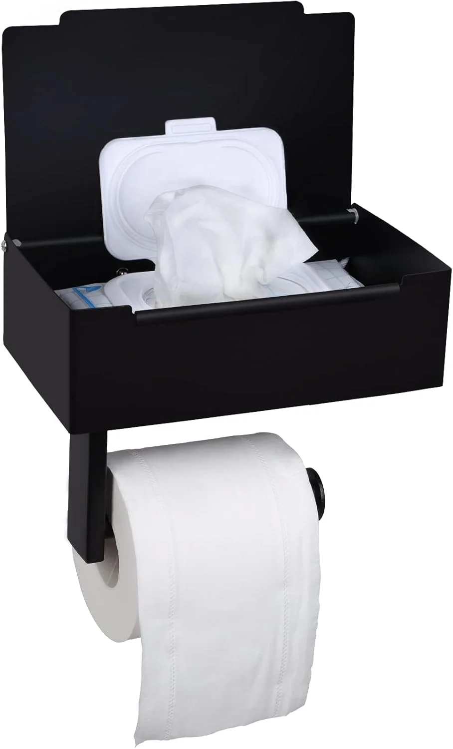 نگهدارنده بزرگ دستمال توالت مشکی Oppoverd با قفسه و محفظه نگهداری، جای دستمال مرطوب فلاشخور برای حمام - دستمالهای مرطوب خود را دور از دید پنهان کنید - نصب دیواری استیل ضد زنگ نگهدارنده بزرگ دستمال توالت مشکی Oppoverd با قفسه و محفظه نگهداری، جای دستمال مرطوب فلاشخور برای حمام - دستمالهای مرطوب خود را دور از دید پنهان کنید - نصب دیواری استیل ضد زنگ