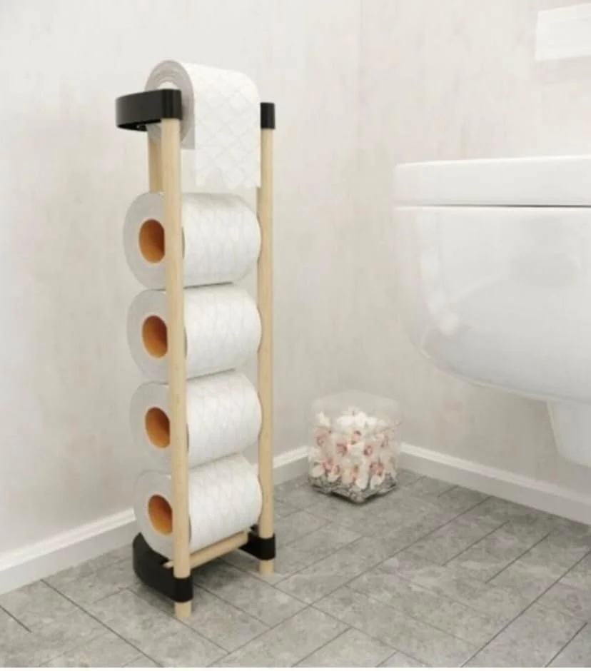 جا دستمال کاغذی ایستاده ارکیده سئوود، جا دستمال توالت، جا دستمال کاغذی بامبو، مخزن ذخیره سازی جا دستمال توالت، لوازم جانبی حمام