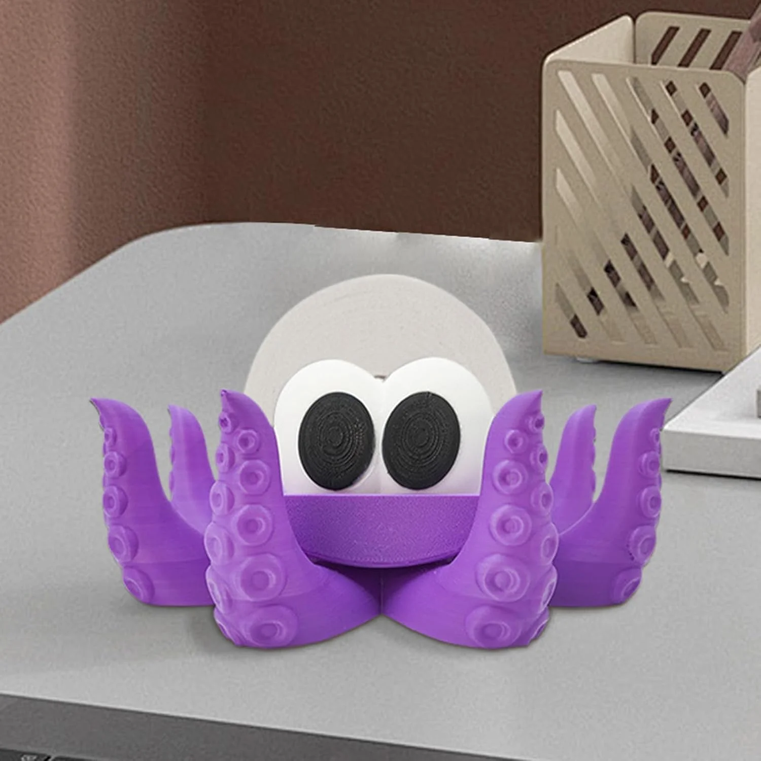 جا دستمال کاغذی اختاپوس، استند رول دستمال کاغذی اختاپوس بامزه - جا دستمالی شیک و مدرن برای آپارتمان، خوابگاه، حمام مهمان، سرویس بهداشتی و خانه روستایی