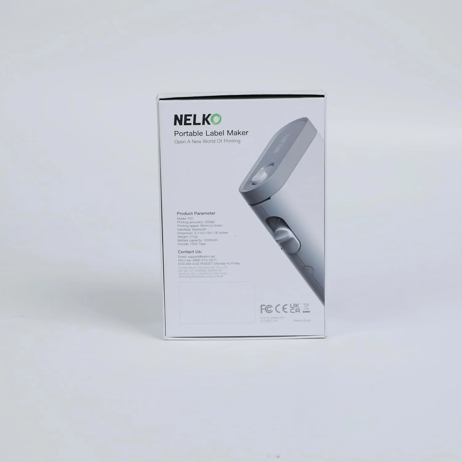 چاپگر لیبل بلوتوثی Nelko P21، دستگاه برچسب زنی خود چسب قابل حمل، چاپگر کوچک بی سیم برای iOS اندروید، خانه، دفتر - صورتی