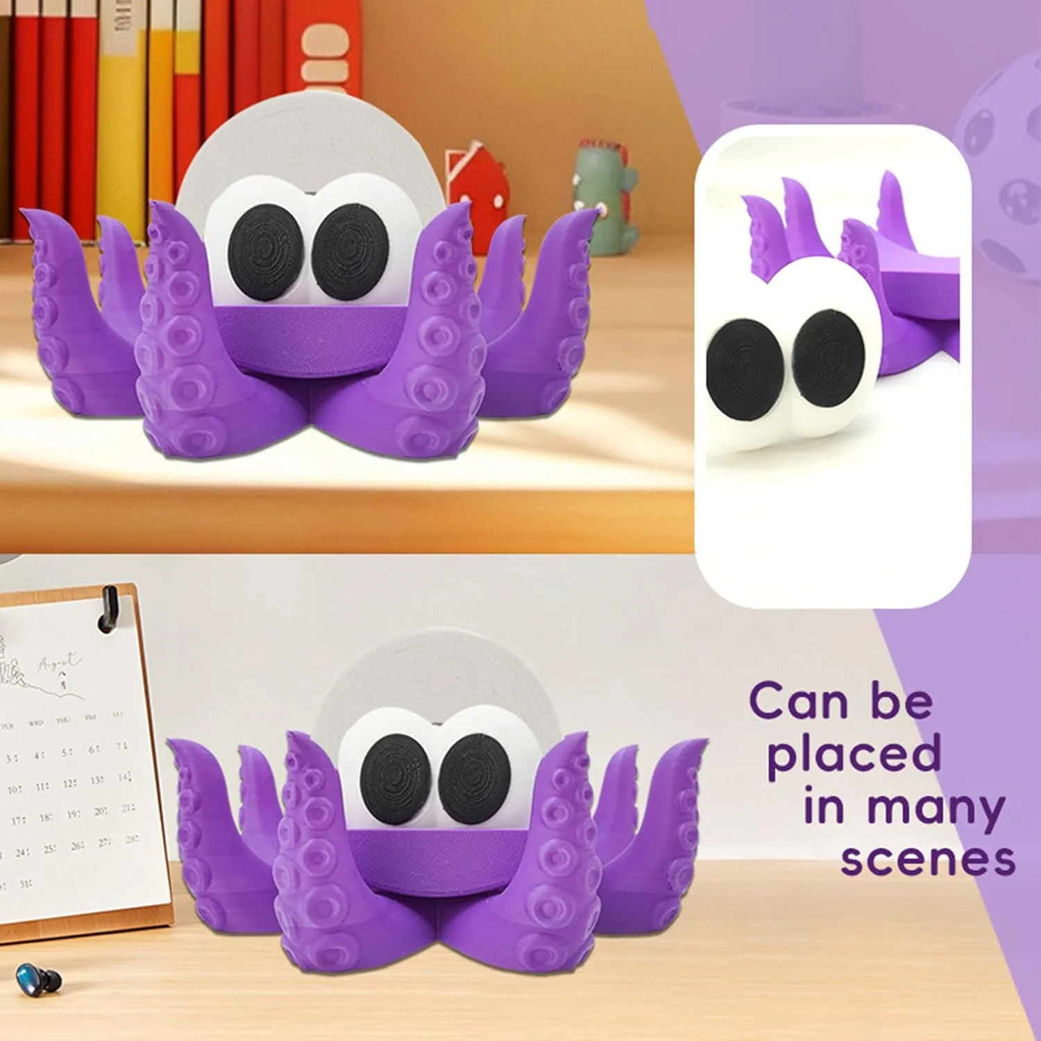 Toilet Paper Holder | Octopus Shaped Toilet Roll Holder | Sleek Funny Tissue Stand for Apartment Farmhouse Dorm Bathroom Kitchen Guest