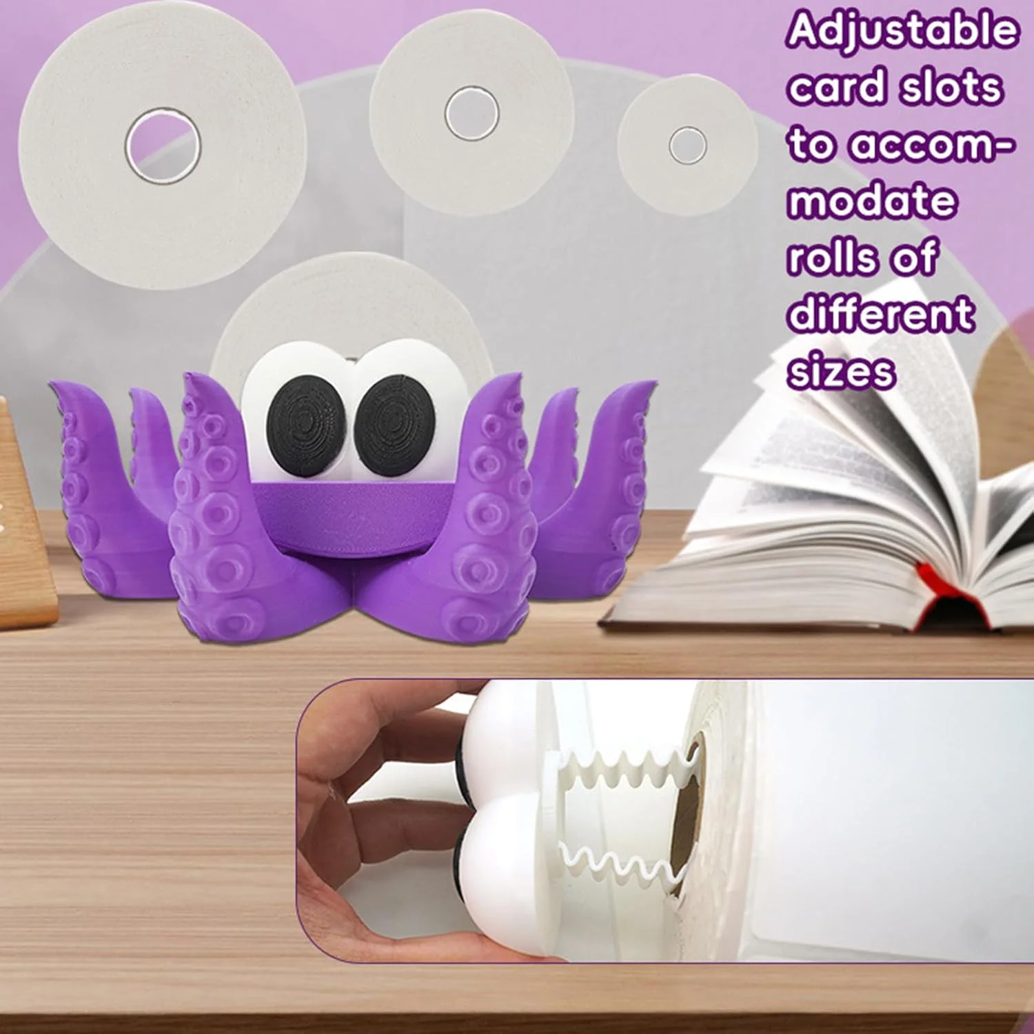 Toilet Paper Holder | Octopus Shaped Toilet Roll Holder | Sleek Funny Tissue Stand for Apartment Farmhouse Dorm Bathroom Kitchen Guest