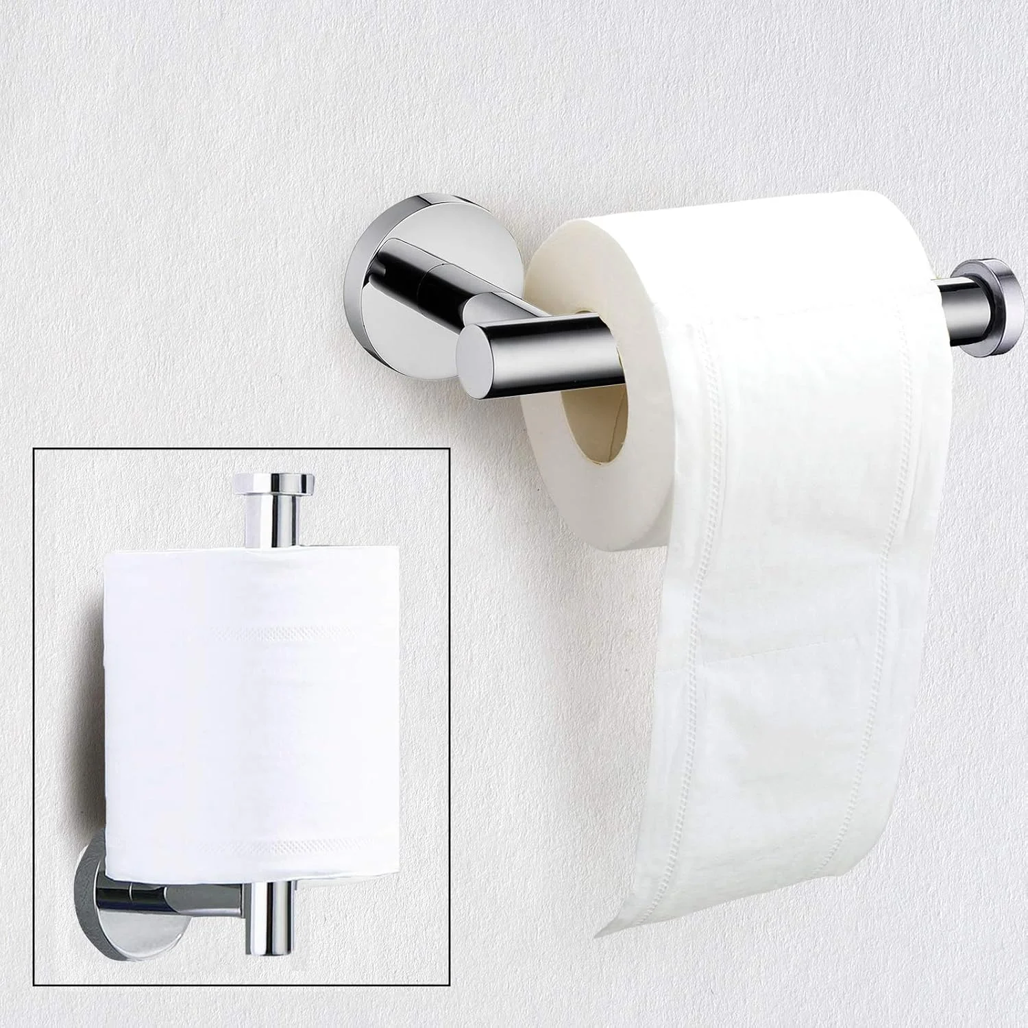 جا دستمال کاغذی کروم براق نولیمس، استیل ضد زنگ SUS304، نیمه باز، گرد، نصب دیواری، ضد زنگ، مناسب حمام، آشپزخانه، توالت، پخش کننده رول دستمال کاغذی 5 اینچی