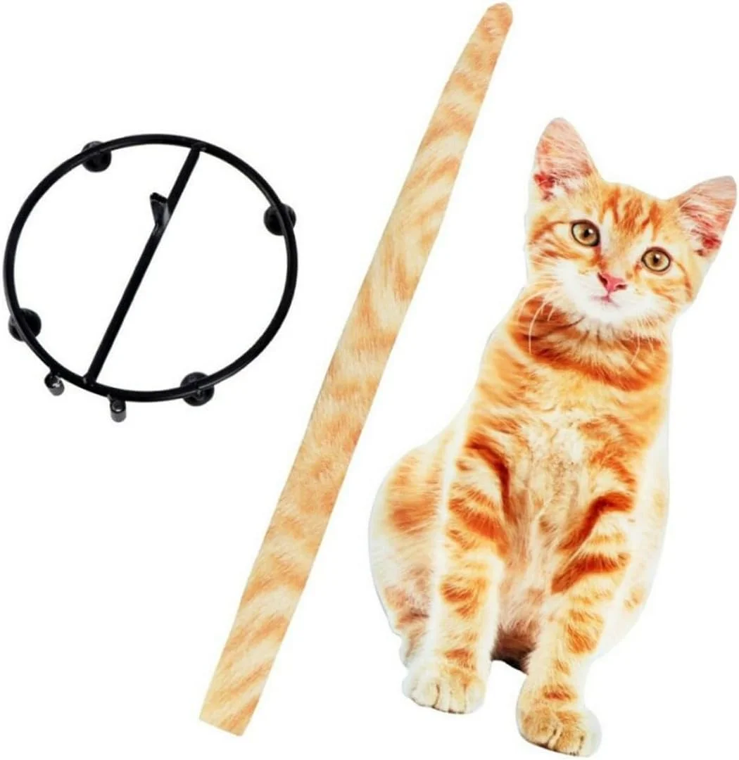 نگهدارنده دستمال توالت NewGtuizi، پخش کننده رول دستمال توالت، پخش کننده دستمال کاغذی طرح گربه، ارگنایزر حمام مناسب میز آشپزخانه - زرد