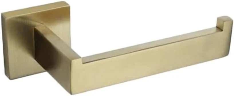 ست لوازم جانبی حمام NevStp طلایی برس خورده شامل قلاب لباس، قفسه دیواری، جا دستمال توالت، جا حوله ای، آویز لباس و جا کاغذی