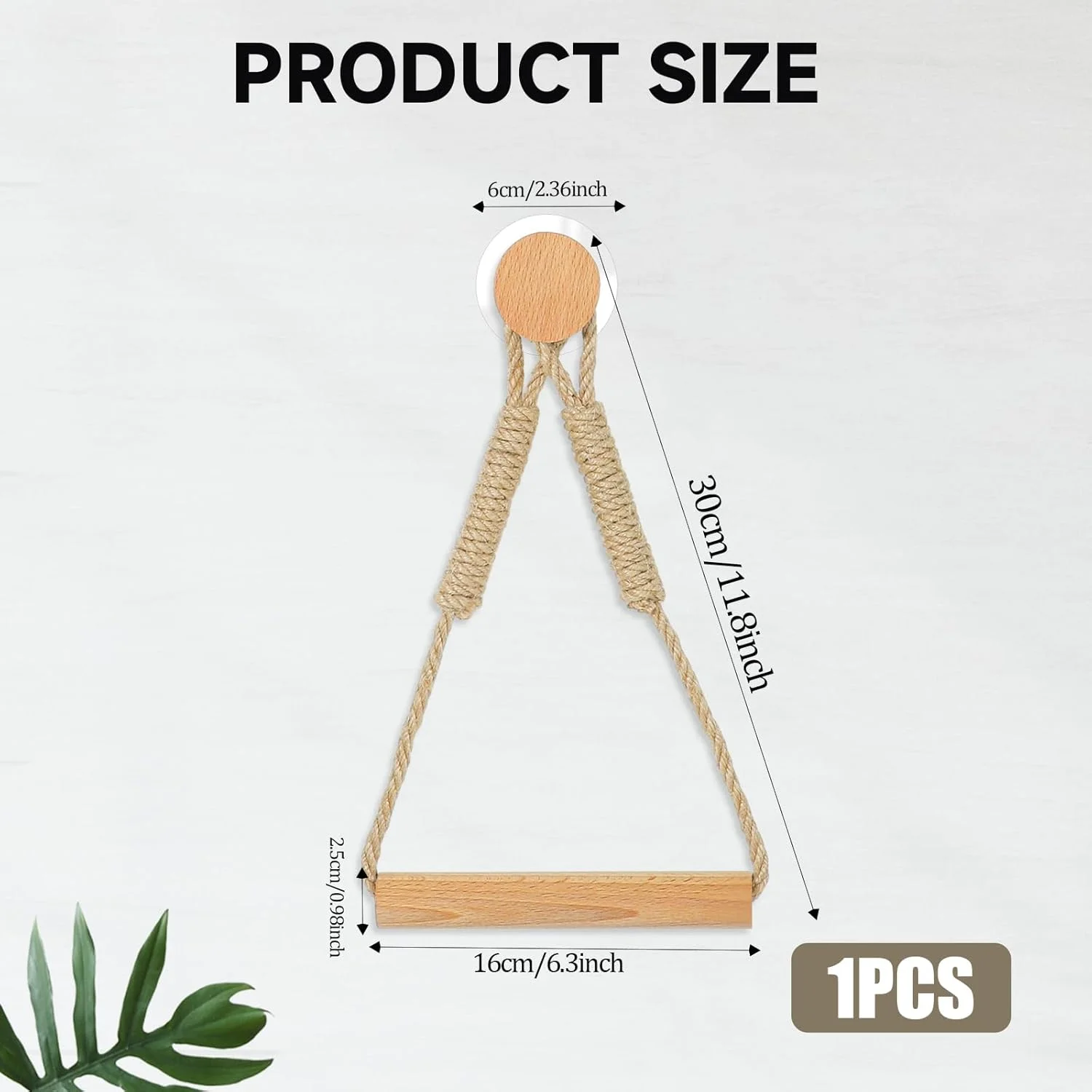 جا دستمال کاغذی دیواری چوبی و طنابی مویزات، حلقه حوله طنابی دریایی، نگهدارنده رول دستمال کاغذی روستیک، لوازم جانبی حمام حصیری دریایی با پیچ بدون درز خود چسب