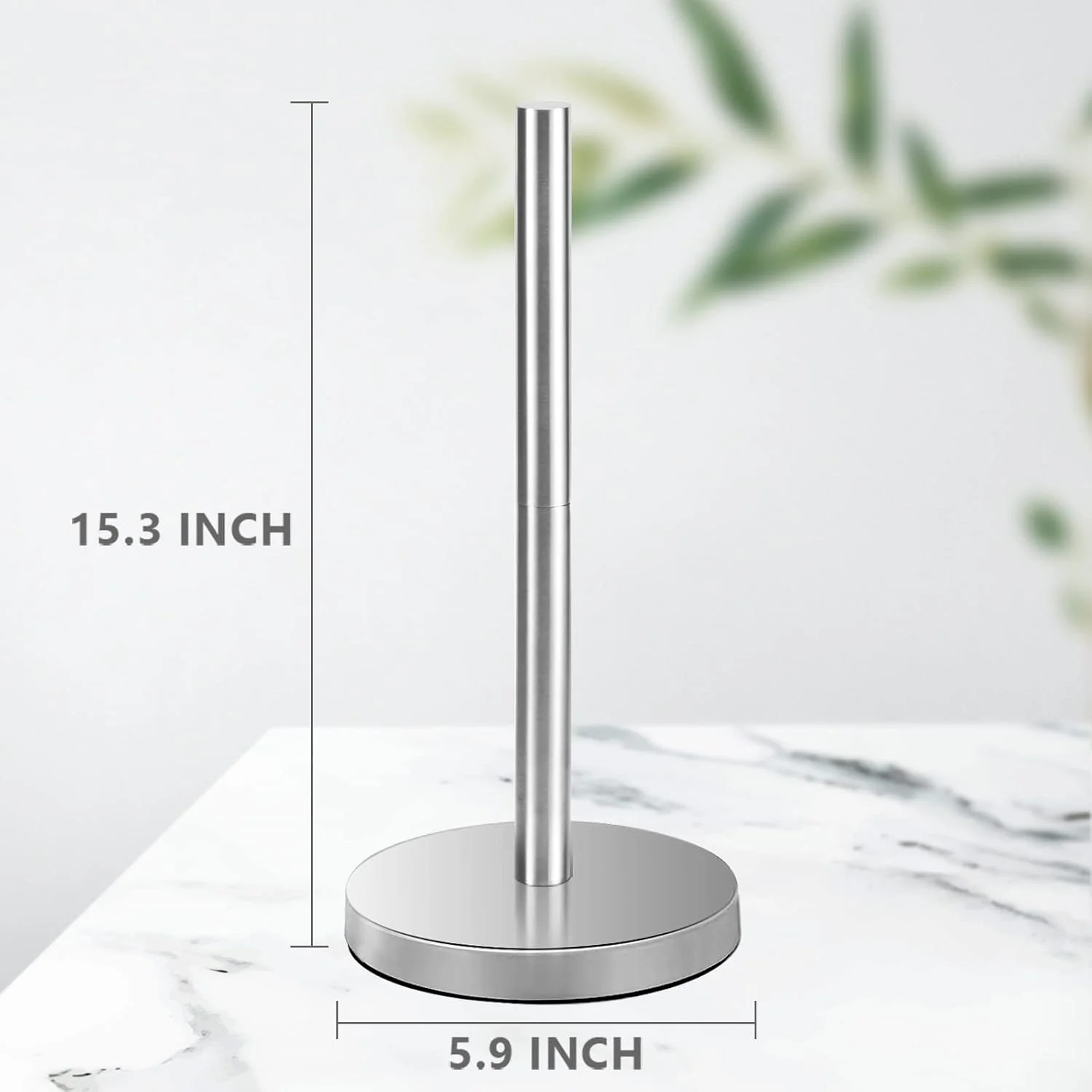 جا دستمال توالت Mutclord - استند نگهدارنده دستمال توالت ایستاده، استیل ضد زنگ SUS304، نگهدارنده رول دستمال توالت زاپاس، ظرفیت 3 رول دستمال کاغذی، نیکل برس خورده