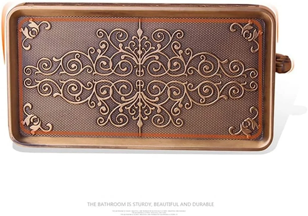 جا دستمال کاغذی دیواری 2 در 1 با قفسه، مدل برنزی جا دستمال کاغذی دیواری 2 در 1 با قفسه، مدل برنزی