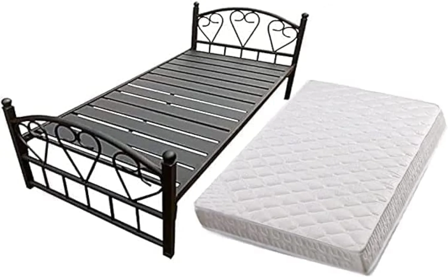 تخت فلزی یک نفره سنگین Furniture4Us با تشک طبی، ابعاد 90x190 سانتی متر، مشکی مدل F4US-LK تخت فلزی یک نفره سنگین Furniture4Us با تشک طبی، ابعاد 90x190 سانتی متر، مشکی مدل F4US-LK