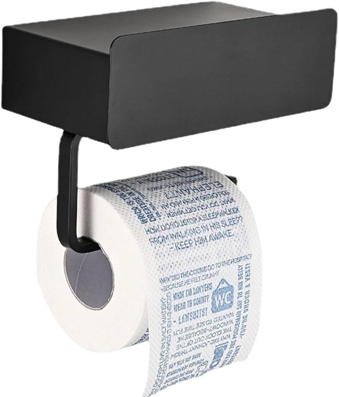 جا دستمال کاغذی رولی دیواری، نگهدارنده دستمال توالت رولی دیواری ضد زنگ برای حمام، جا دستمال کاغذی استیل ضد زنگ مشکی مات برای حمام
