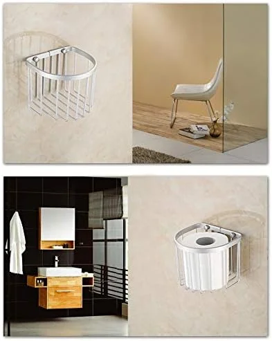 جا دستمال کاغذی دیواری، قفسه حمام، سبد ذخیره سازی آلومینیومی، جعبه دستمال کاغذی