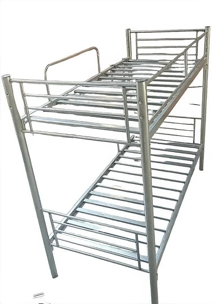 تخت خواب دو طبقه فلزی سنگین Furniture4Us (۱۹۰x۹۰ سانتی متر) خاکستری [بدون تشک]