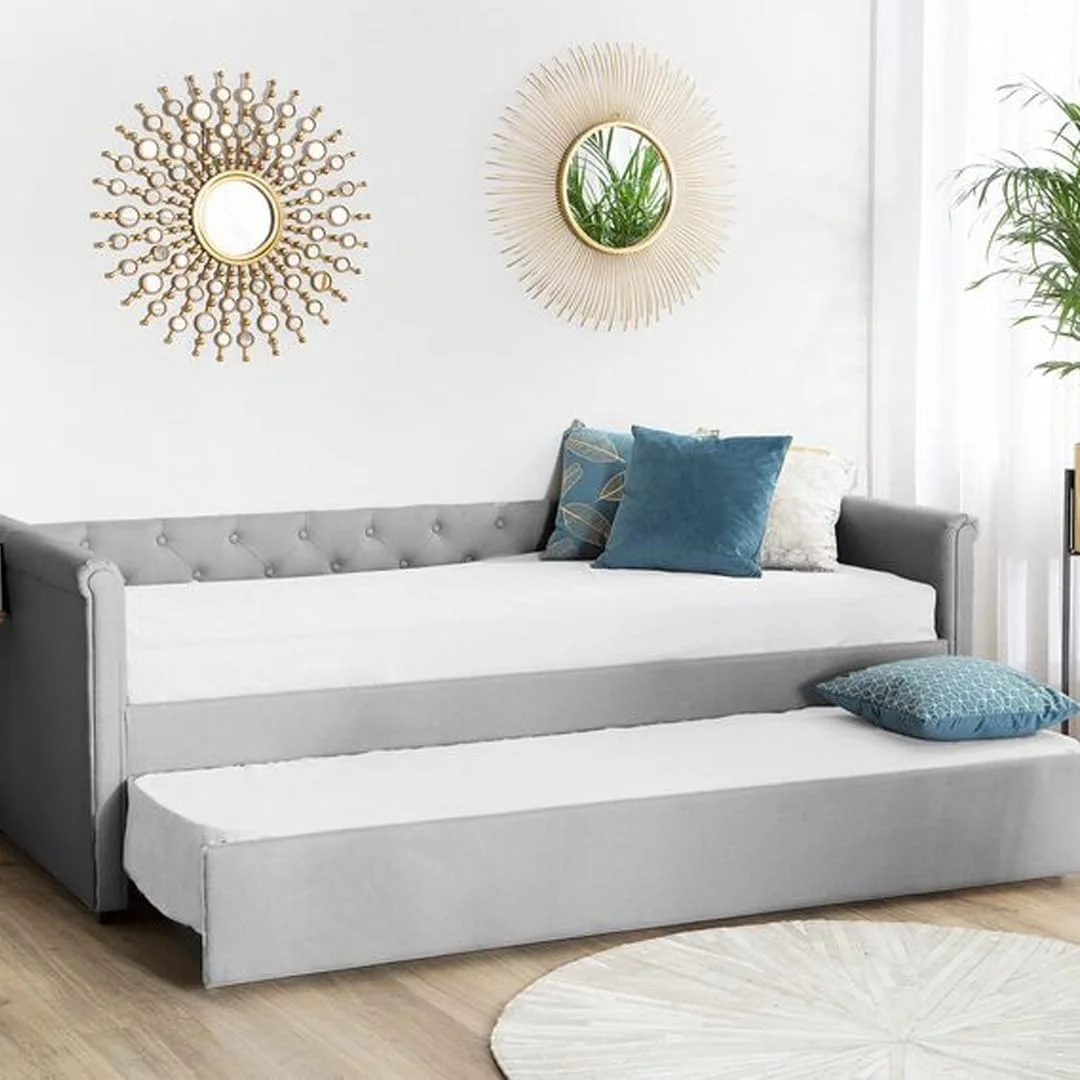 تخت خواب تاشو یک نفره کوچک پارچه ای مدل Pavelli A to Z Furniture خاکستری 220X92X75 قرمز تخت خواب تاشو یک نفره کوچک پارچه ای مدل Pavelli A to Z Furniture خاکستری 220X92X75 قرمز